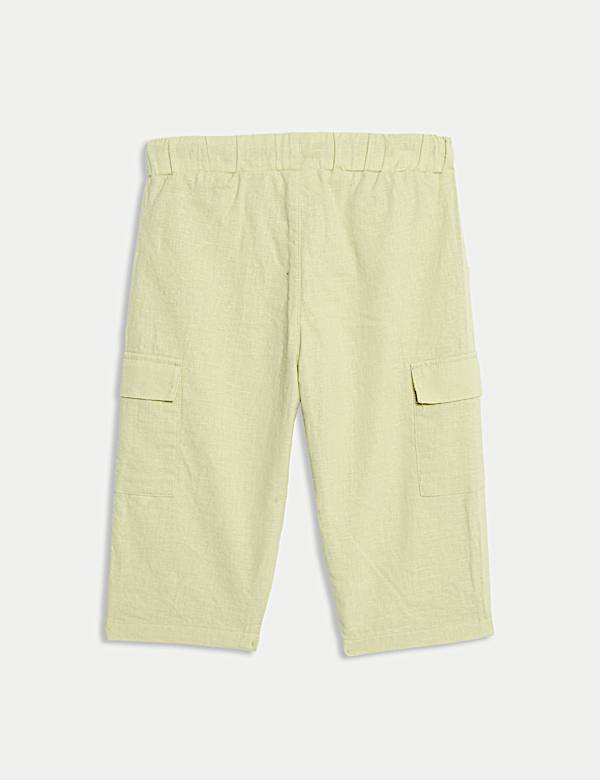 Cotton Rich Green Cargo Trousers (0 Mths-3 Yrs) - CH