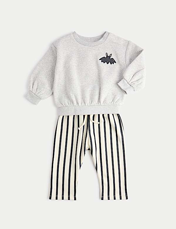 2pc Cotton Rich Too Cute To Spook Jersey Outfit (0 Mths-6 Yrs) - KG