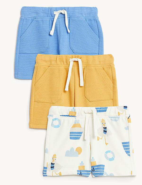 3pk Cotton Rich Shorts