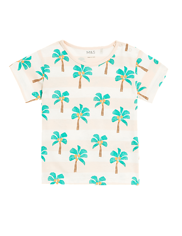 Pure Cotton Palm Tree T-Shirt (0-3 Yrs)
