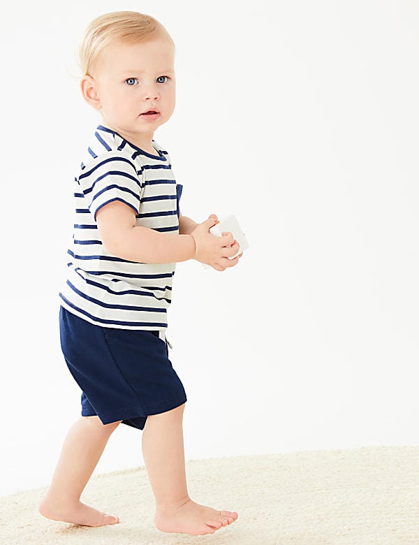Pure Cotton Striped T-Shirt