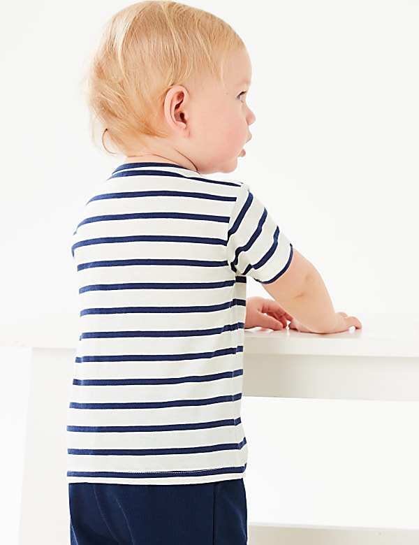 Pure Cotton Striped T-Shirt