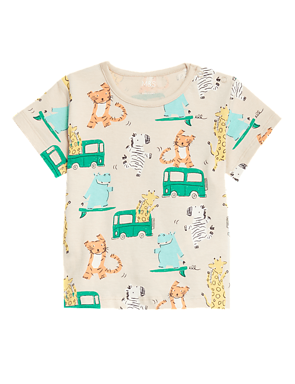 Pure Cotton Animal Print T-Shirt