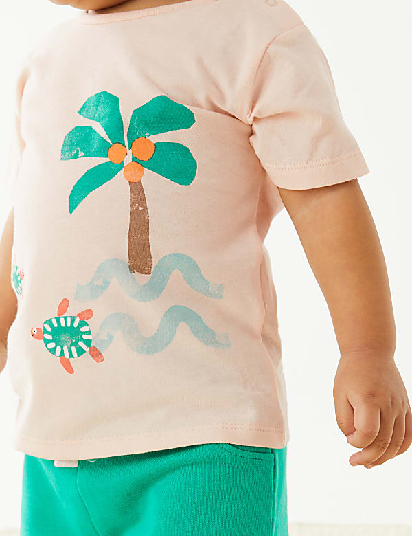 Pure Cotton Palm Tree T-Shirt (0-3 Yrs)