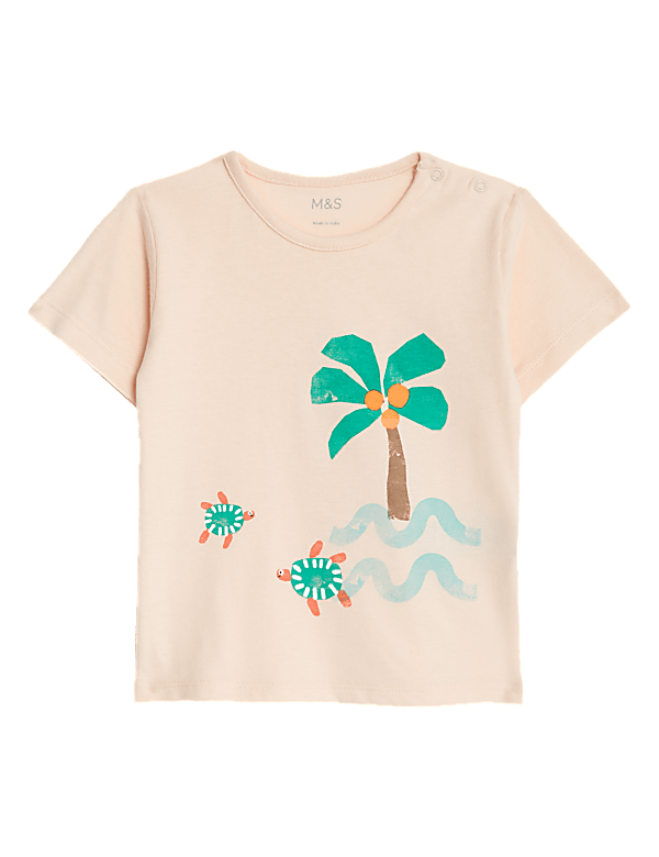 Pure Cotton Palm Tree T-Shirt (0-3 Yrs)