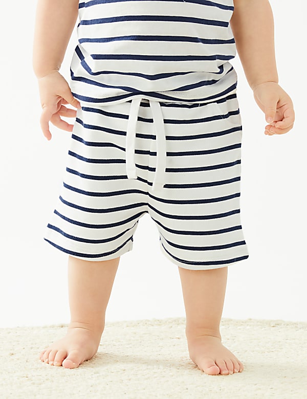 Cotton Rich Striped Pyjama Shorts
