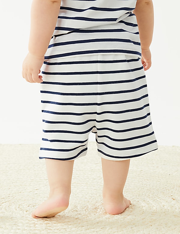 Cotton Rich Striped Pyjama Shorts