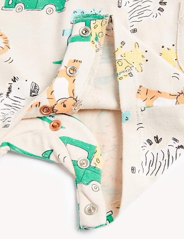 Pure Cotton Transport Print Bibshort