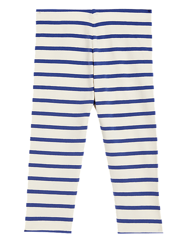 Cotton Rich Striped Leggings