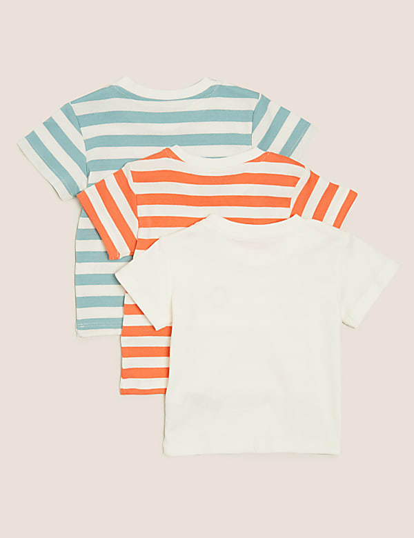 3pk Pure Cotton Fish T-Shirts (0-3 Yrs)