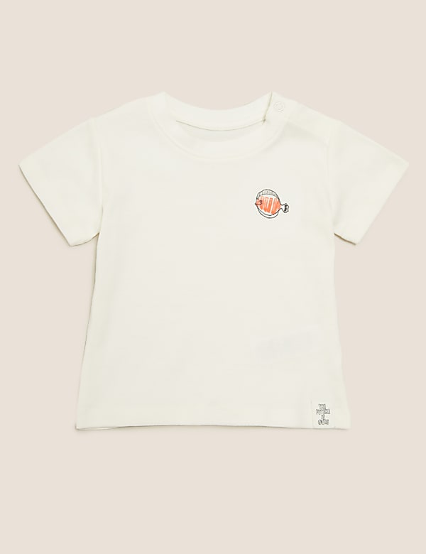 3pk Pure Cotton Fish T-Shirts (0-3 Yrs)
