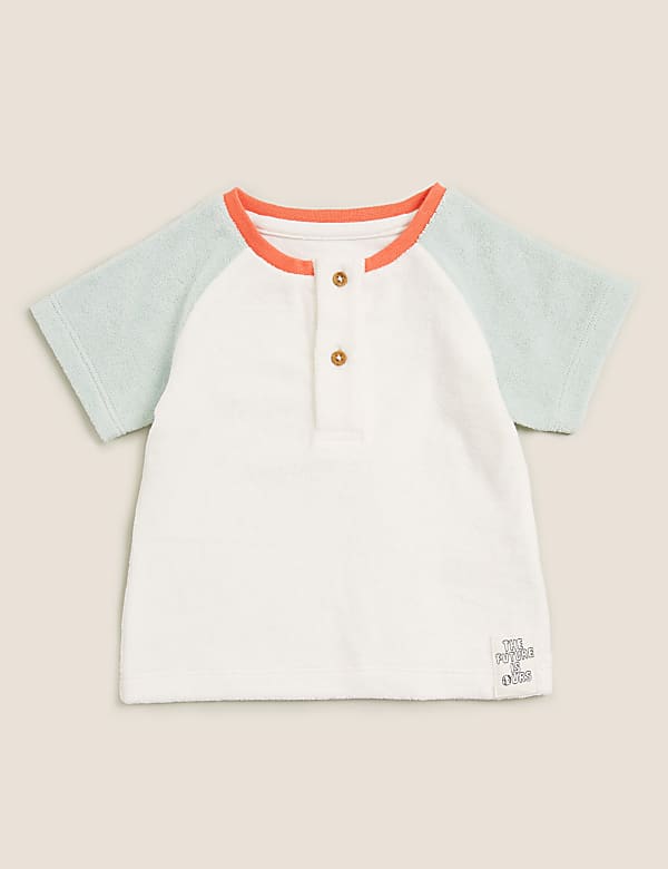 2pk Cotton Raglan Tops (0-3 Yrs)