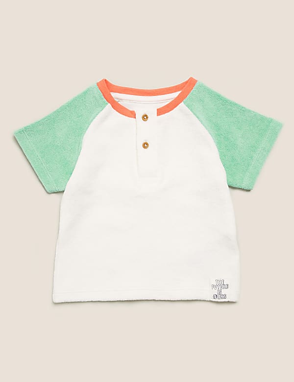 2pk Cotton Raglan Tops (0-3 Yrs)