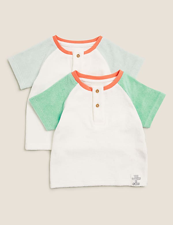 2pk Cotton Raglan Tops (0-3 Yrs)