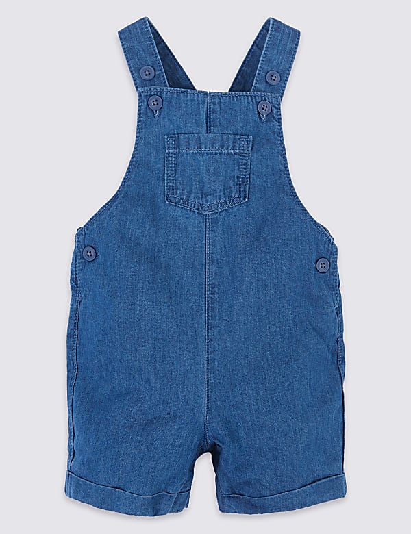 2 Piece Chambray Dungarees with Bodysuit
