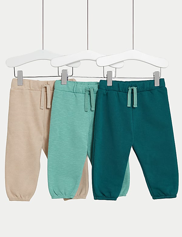 Pack de 3 pantalones deportivos de algodón estampados (0-3&nbsp;años) - ES