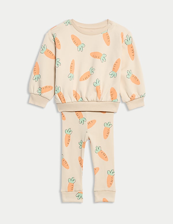 2pc Cotton Rich Carrot Easter Outfit (0-3 Yrs) - PL