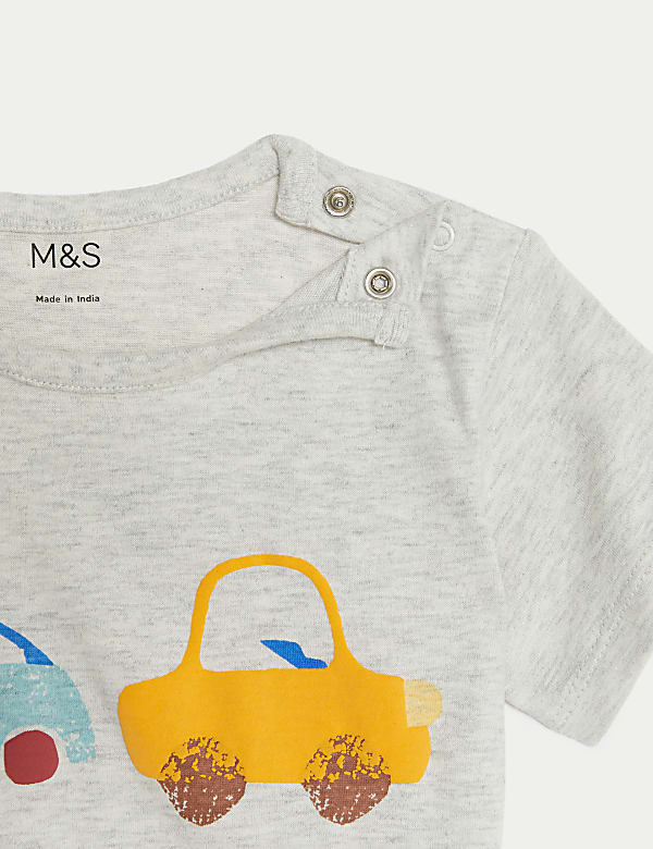 Pure Cotton Car Print T-Shirt (0-3 Yrs)