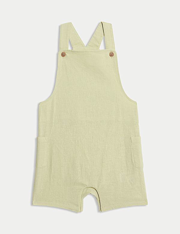 2pc Cotton Rich Dungaree Outfit (0-3 Yrs) - CH