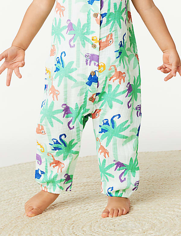 Pure Cotton Jungle Animals Romper (0-3 Yrs)