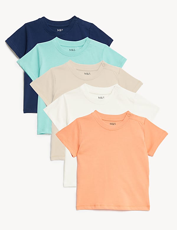 5pk Pure Cotton T-Shirts - GR