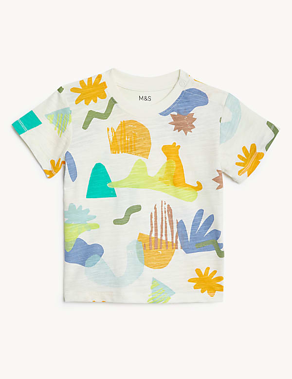 3pk Pure Cotton Printed T-Shirts