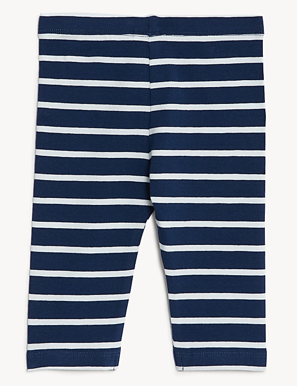 Cotton Rich Striped Leggings (0-3 Yrs)