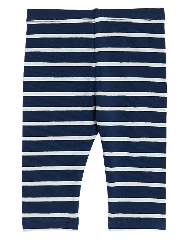 Cotton Rich Striped Leggings (0-3 Yrs)