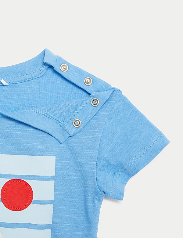 2pc Pure Cotton Boat Striped Outfit (0-3 Yrs)