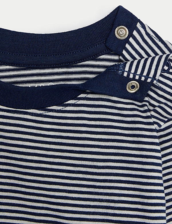 Pure Cotton Striped Top (0-3 Yrs)