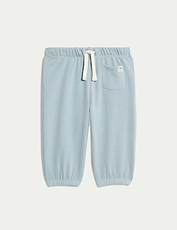 Cotton Blend Fleece Lined Joggers (0-3 Yrs) - LT