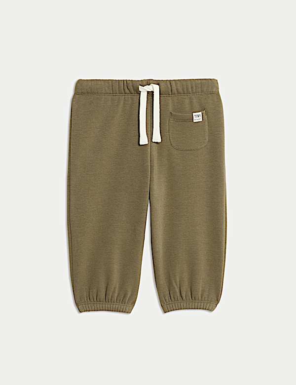 Cotton Blend Fleece Lined Joggers (0-3 Yrs)