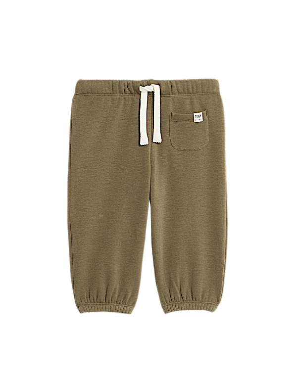 Cotton Blend Fleece Lined Joggers (0-3 Yrs)