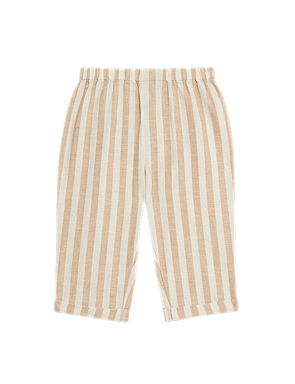 Cotton Rich Striped Trousers (0-3 Yrs)