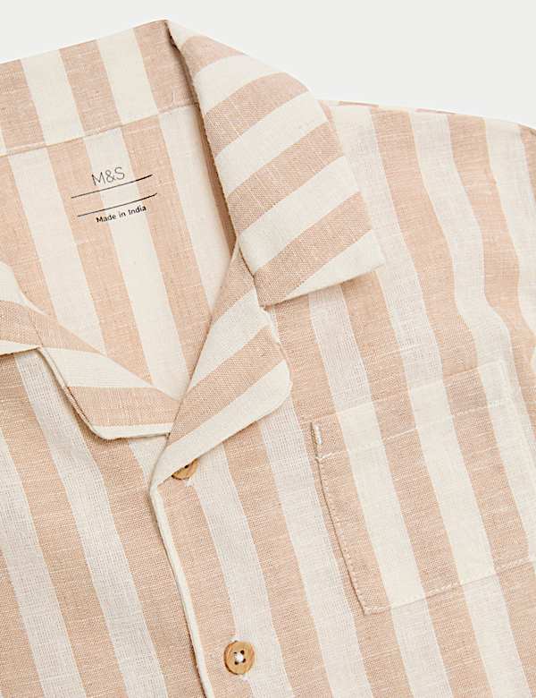 Cotton Rich Double Cloth Striped Shirt (0-3 Yrs)