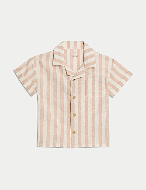 Cotton Rich Double Cloth Striped Shirt (0-3 Yrs) - VN