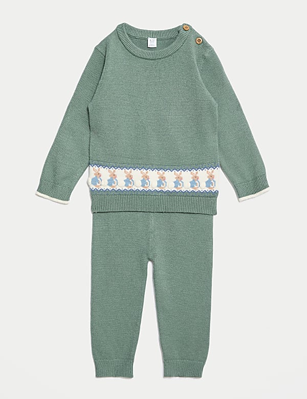 2pc Peter Rabbit&trade; Knitted Fair Isle Outfit (0-3 Yrs) - CA