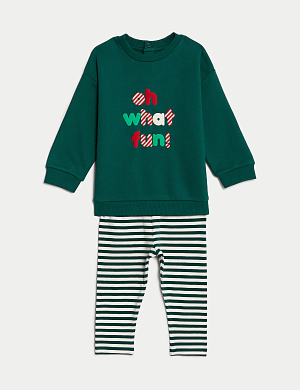 2pc Cotton Rich Slogan Outfit (0-3 Yrs) - US