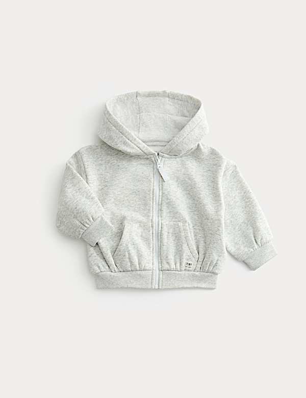 Fleece Lined Zip Up Hoodie (0-3 Yrs)