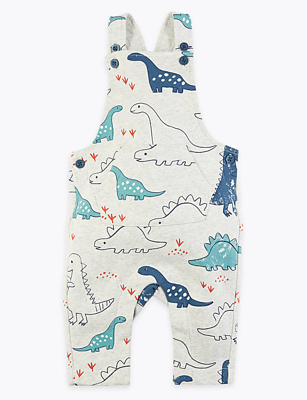 2 Piece Dinosaur Print Dungaree Outfit (0 Mths-36 Mths)