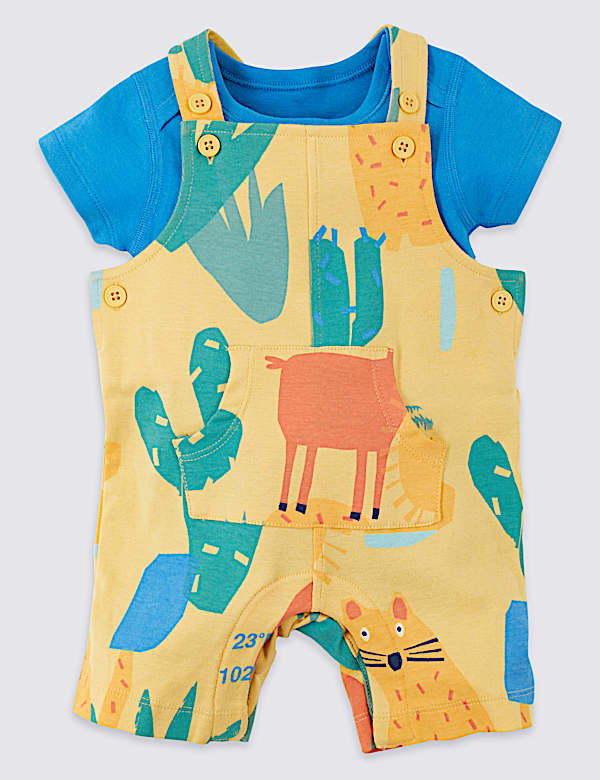 2 Piece Dungarees & Bodysuit Outfit