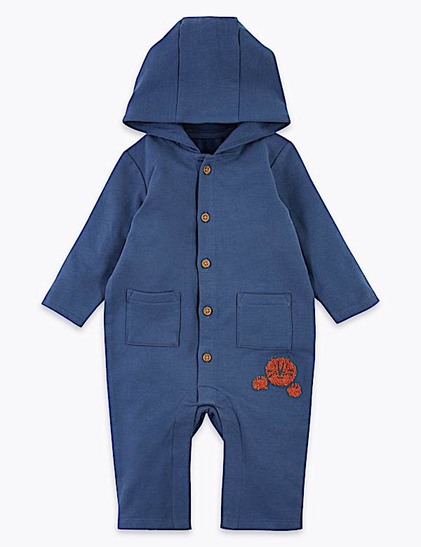 Cotton Rich Hooded All in One (0-3 Yrs)