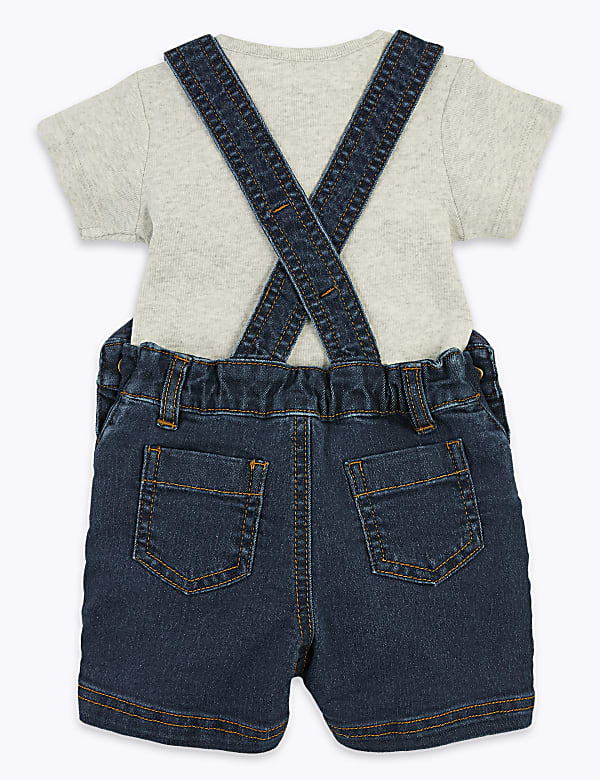 2 Piece Denim Dungaree Outfit (0-3 Yrs)