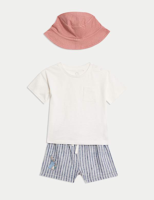 3pc Cotton Rich Peter Rabbit™ Shorts Outfit (0-3 Yrs) - VN