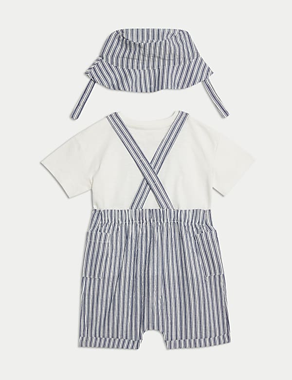 3pc Pure Cotton Peter Rabbit&trade; Striped Outfit (0-3 Yrs) - JO