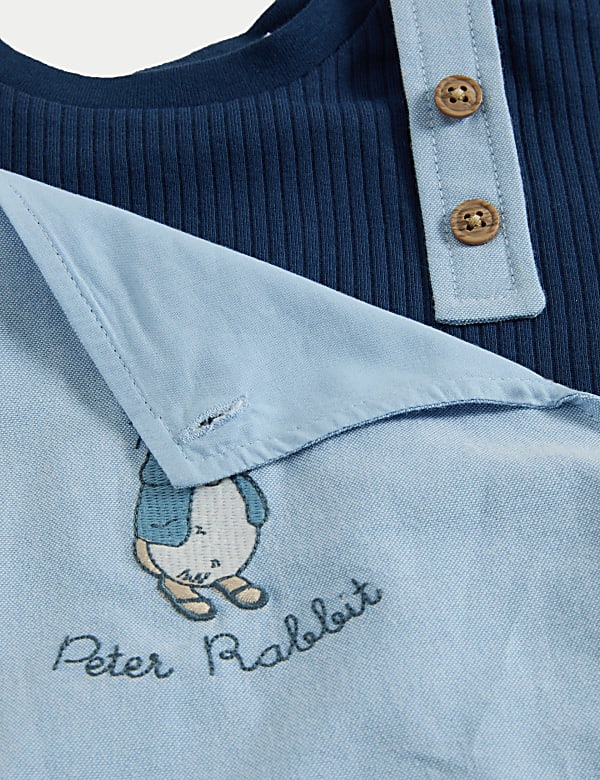 Ensemble 3 salopettes en coton &agrave; motif Peter Rabbit&trade; (jusqu&rsquo;au 3 ans) - FR