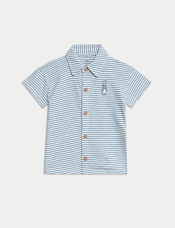 2-tlg. Gestreiftes Outfit aus reiner Baumwolle mit Peter Rabbit™ Motiv (0–3 J.) - AT