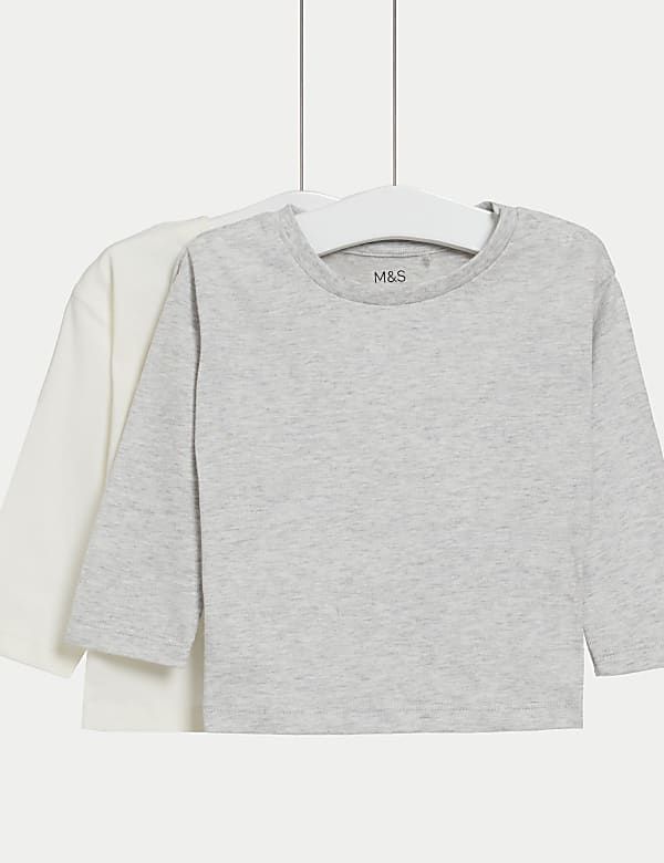 2pk Pure Cotton Tops (0-3 Yrs) - GR