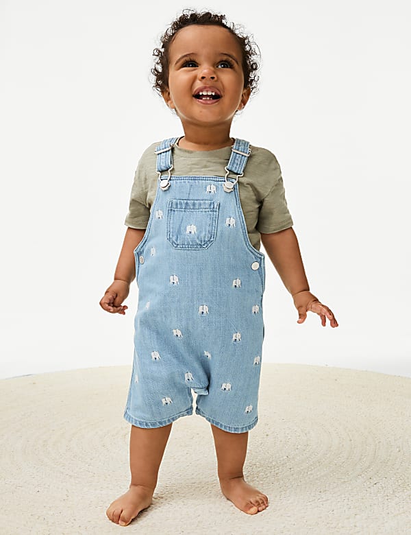 2pc Cotton Rich Elephant Outfit (0-3 Yrs) - ID