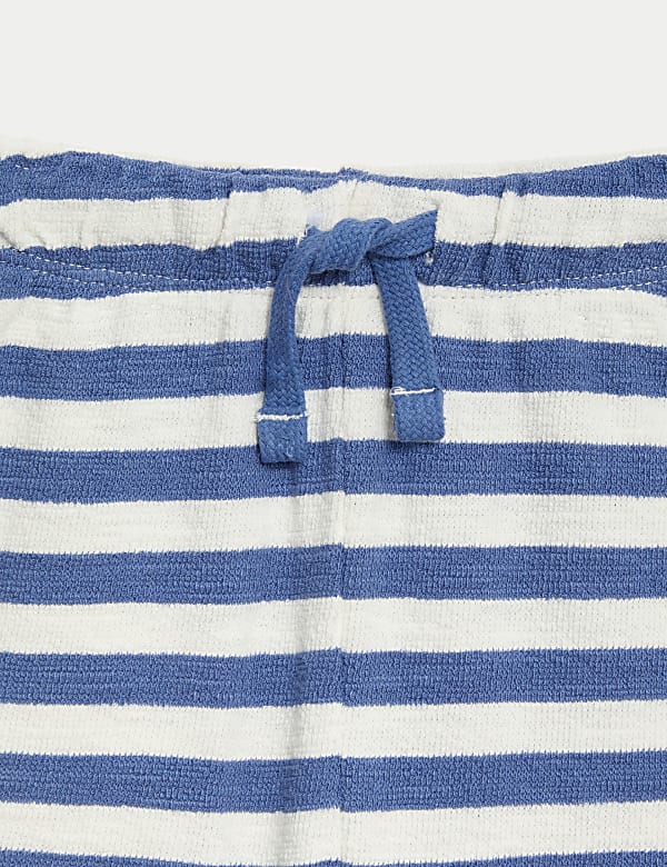 2pc Pure Cotton Striped Shorts Outfit (0-3 Yrs)